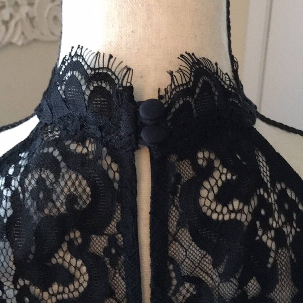 BB Dakota Black Lace Halter Dress - Picture 6 of 6